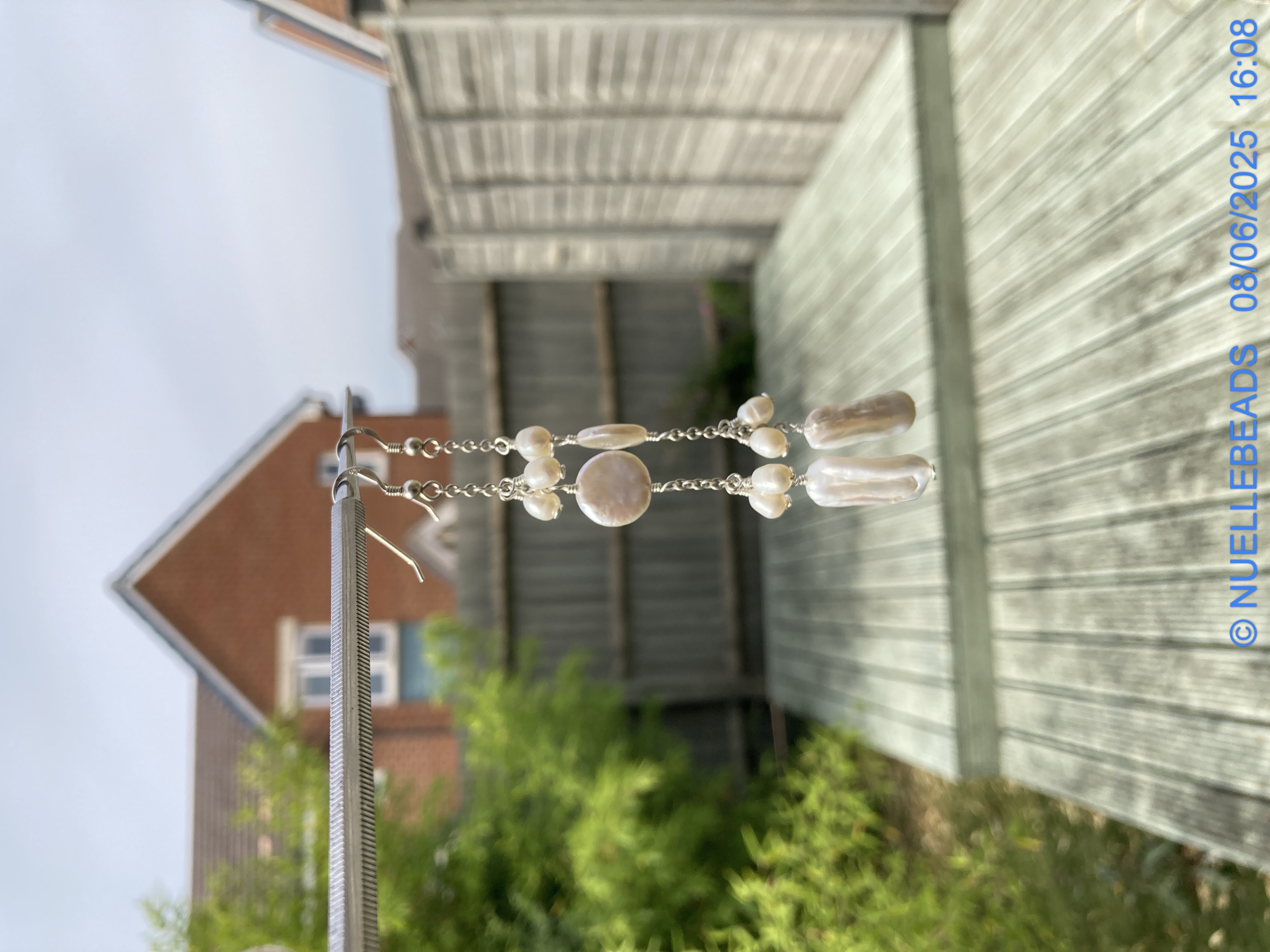 Bridal pearl dangles