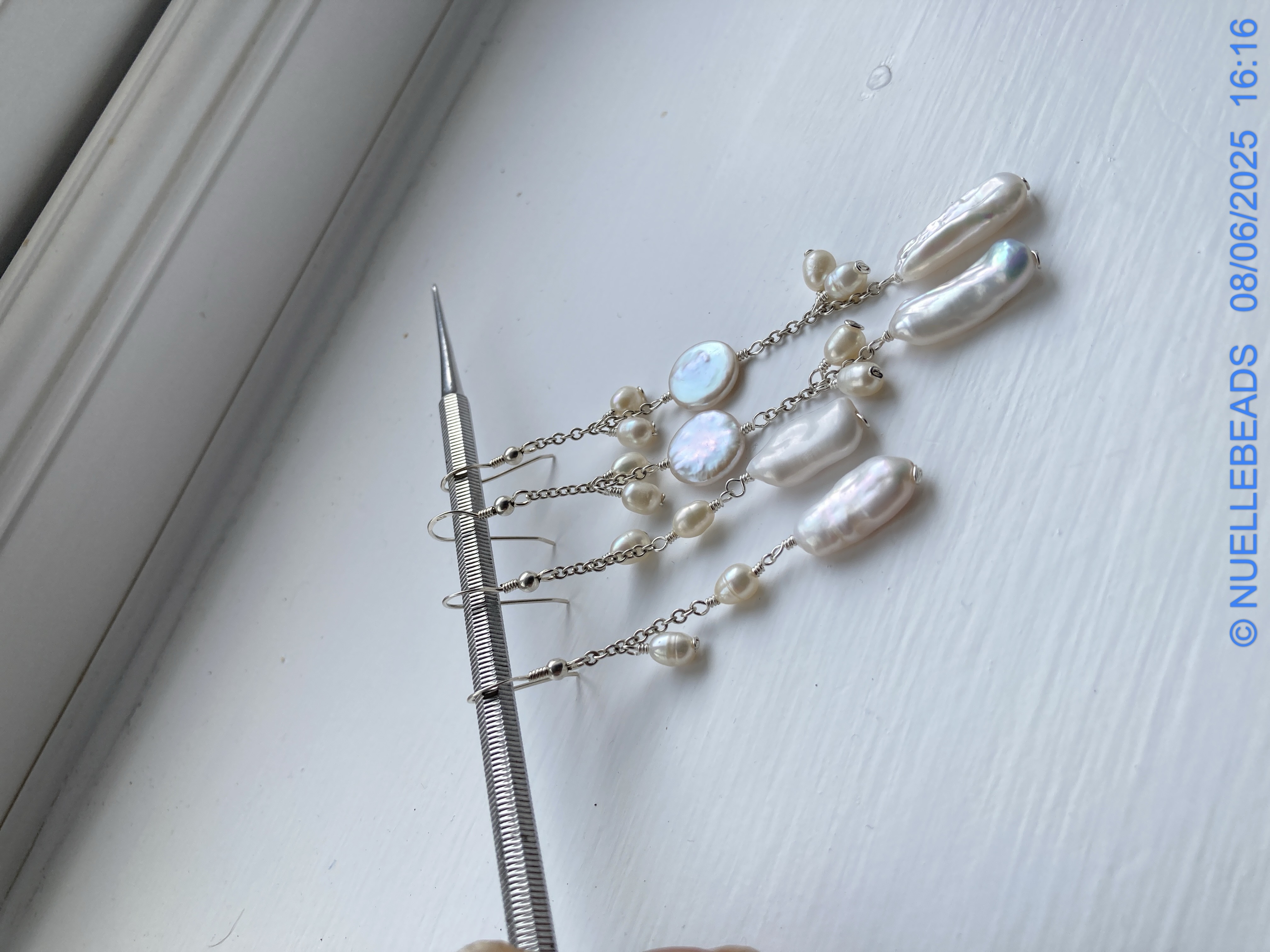 Bridal pearl dangles